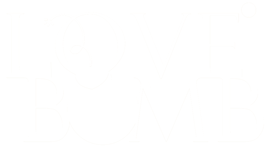 Love bomb logo white