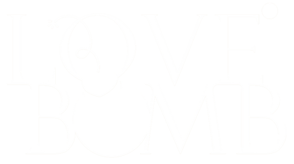 Love bomb logo white